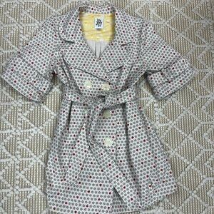 Ivy Jane Gray and Red Patterned Trench Coat